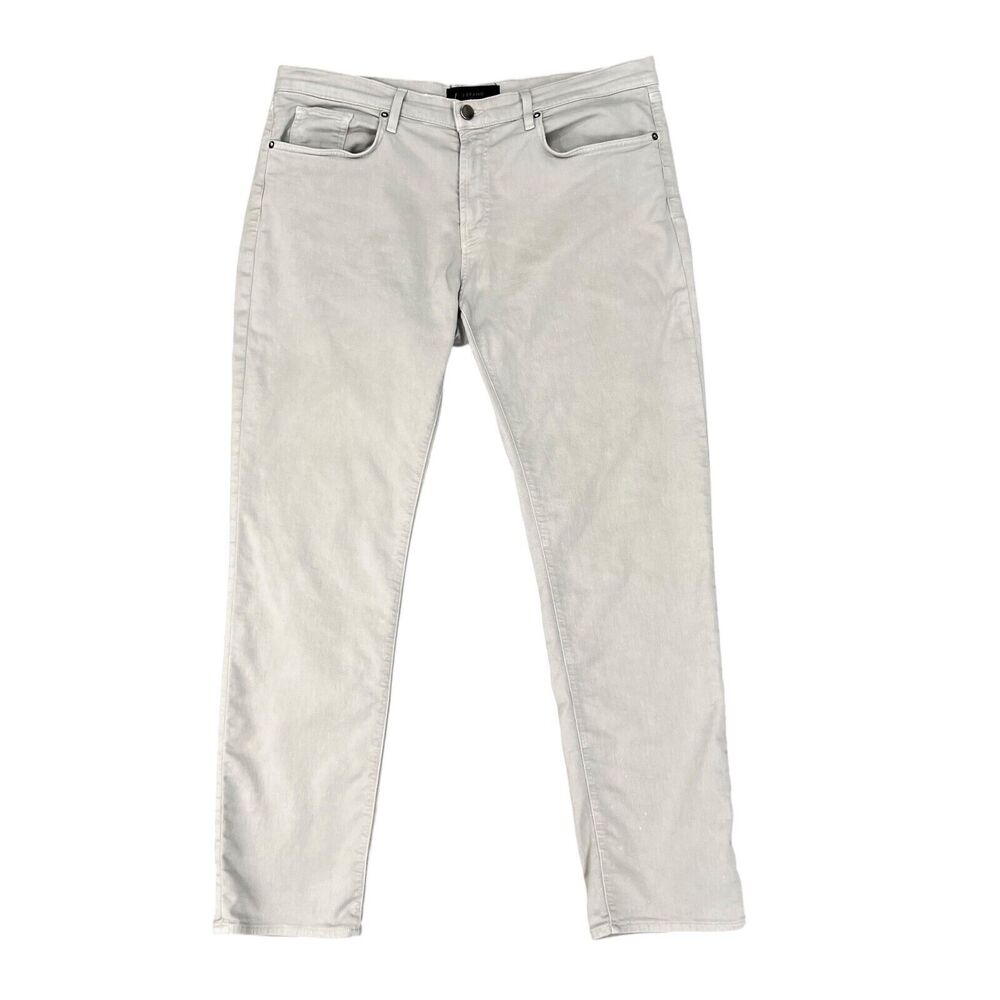J Brand Pants Mens 38 Slim Straight Ash Grey Kane Soft Cotton Lyocell Blend